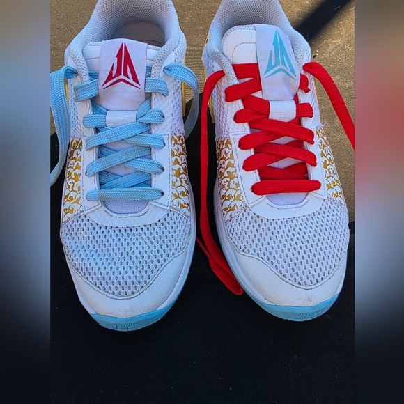 Nike Kids White Sneakers with Red and Blue Accents - Picture 14 of 14